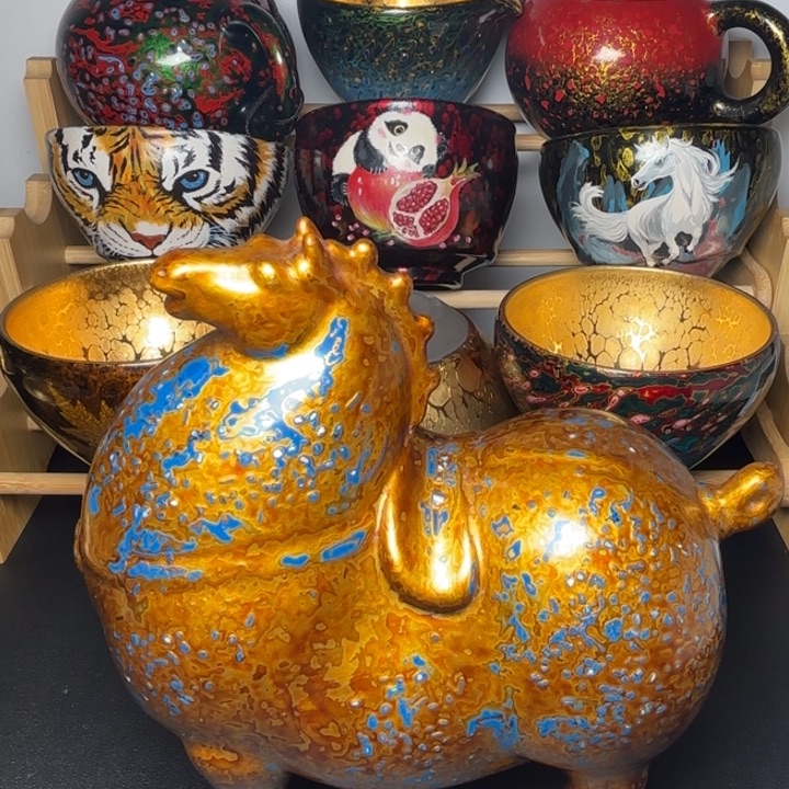 茶盏金漆大的唐朝马