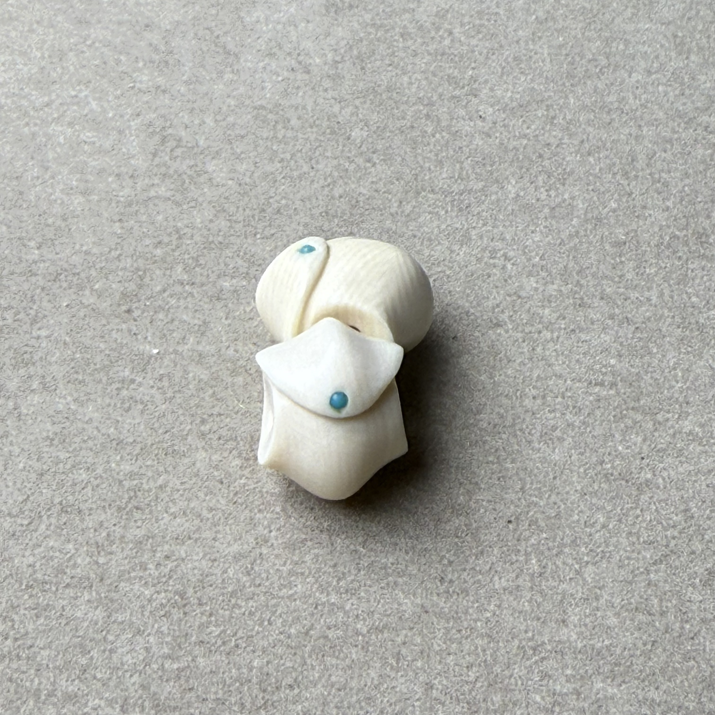 猛犸牙精工鲨鱼背三通文玩DIY配饰 尺寸10mm