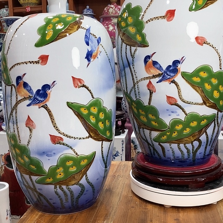 景德镇陶瓷花瓶摆件新*