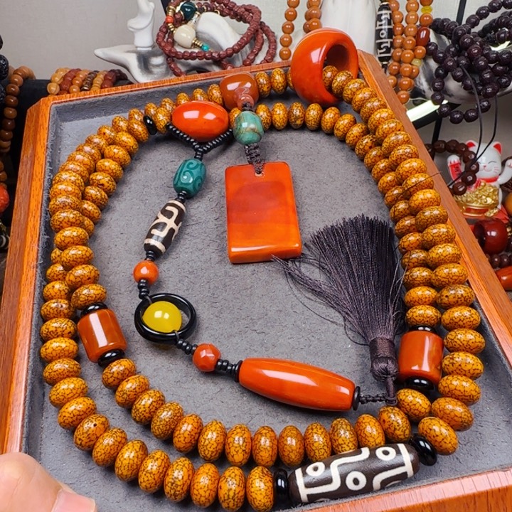 家***）吊坠星月菩提脖挂