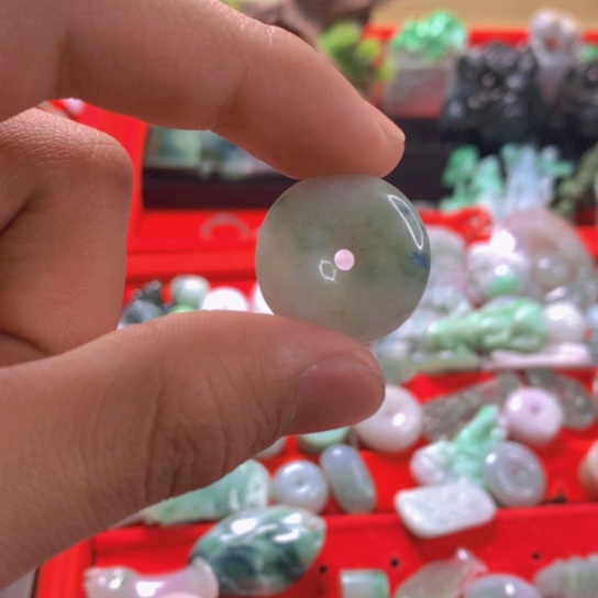 翡翠未镶嵌项链翡翠平安扣