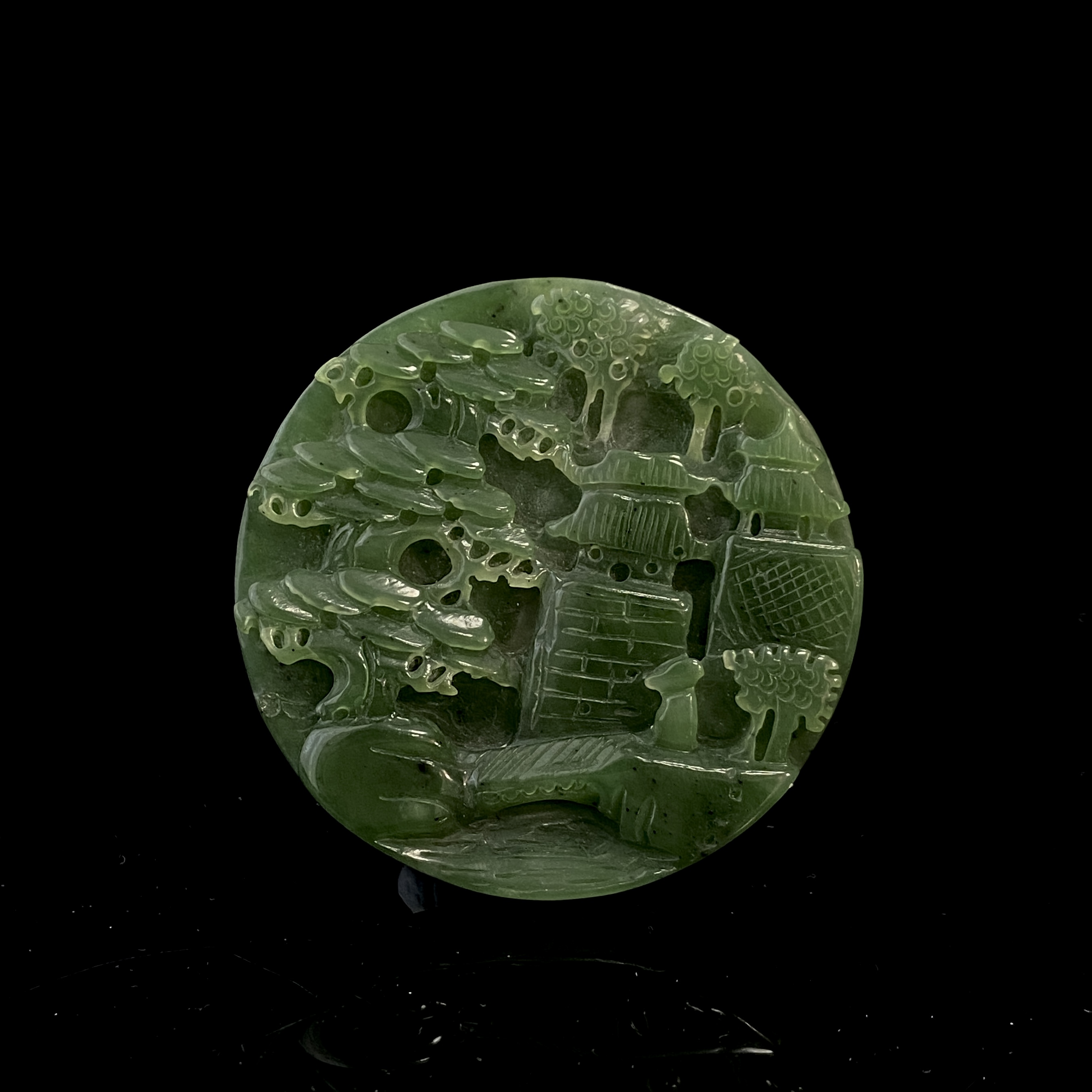 GY0050-1和田玉山水牌