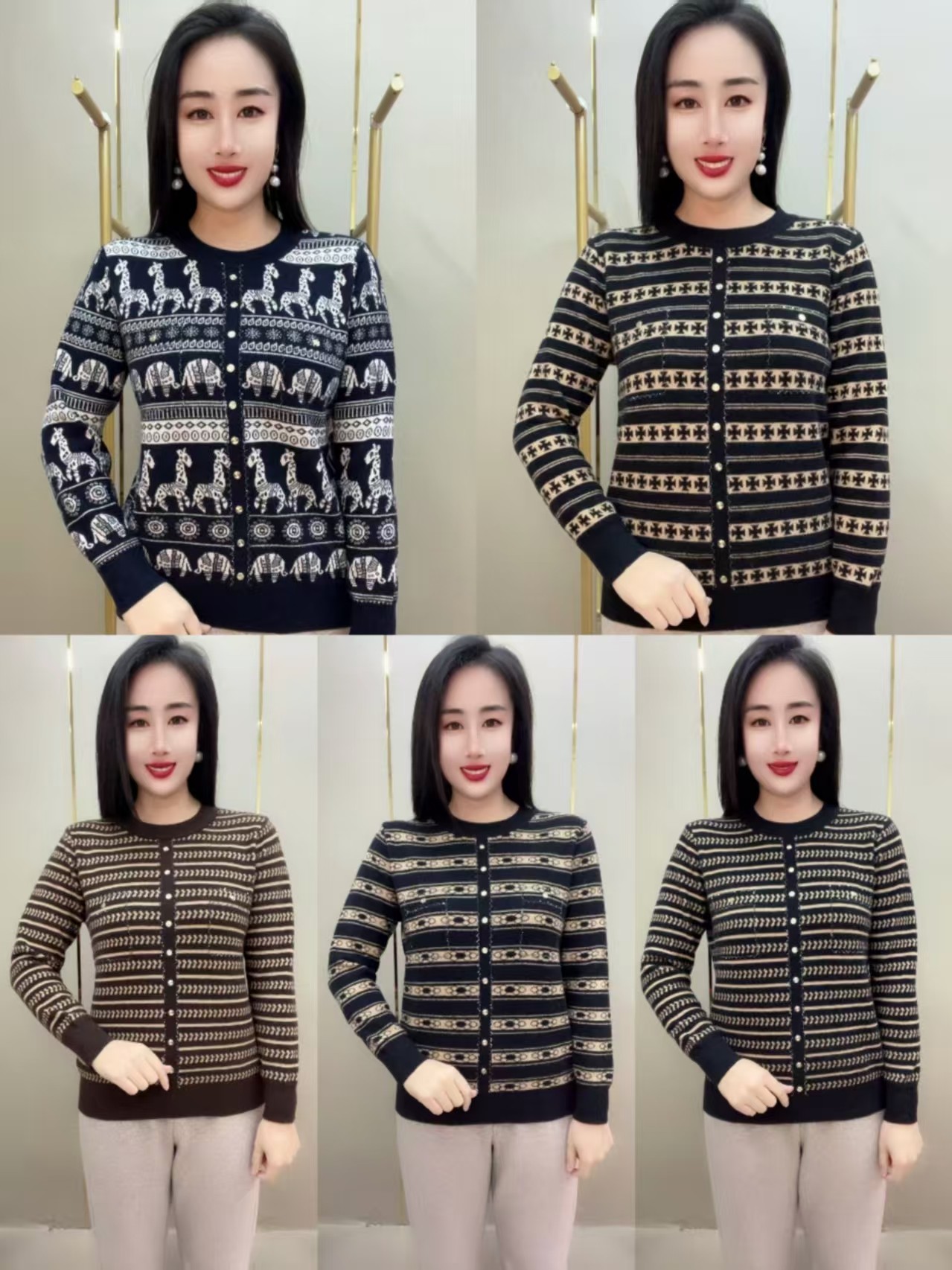 622款秋冬圆领针织套头衫