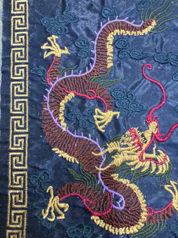 【闪购商品】蓝刺绣锁箱