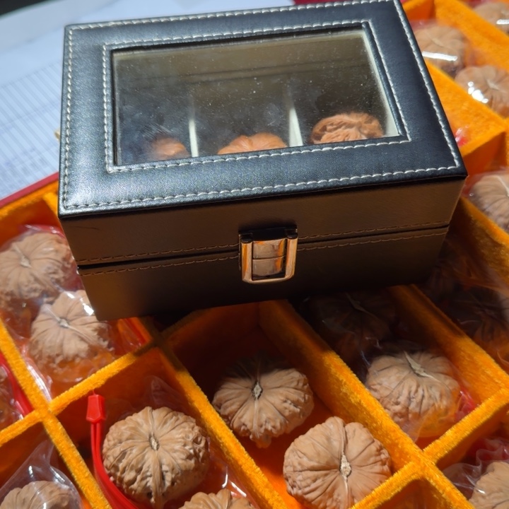 把件文玩核桃元宝三件套