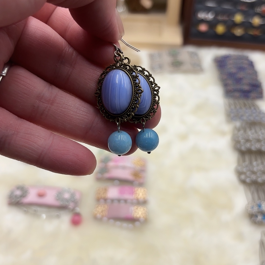 纯银耳钩金属吊坠耳饰36