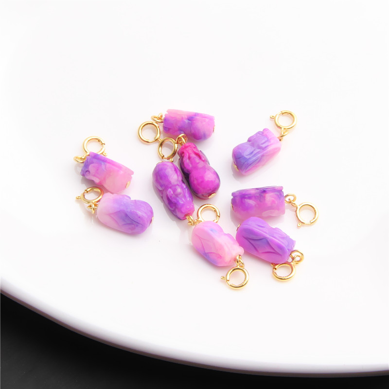 油画丝绒紫舒雕刻貔貅提溜吊坠 K1210 多样性发一