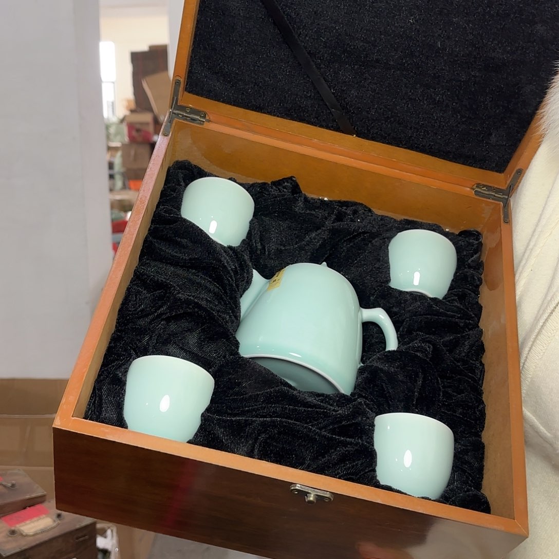龙泉云间青瓷小米茶器