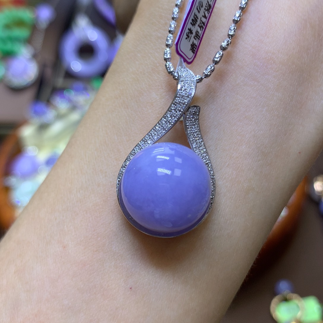 【闪购商品】翡翠18K金镶嵌颈饰竹****…翡翠