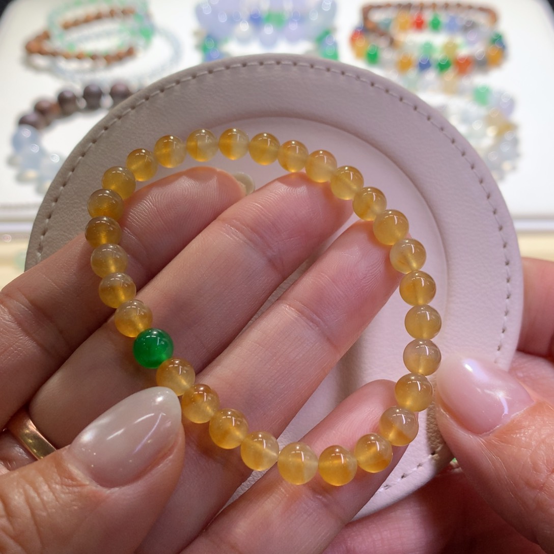 未镶嵌手链翡翠翡翠手串卡5.8