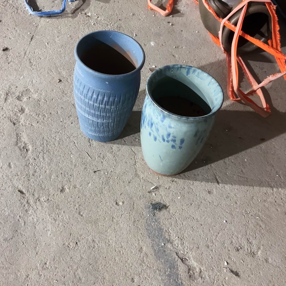 紫砂花盆花盆里的小