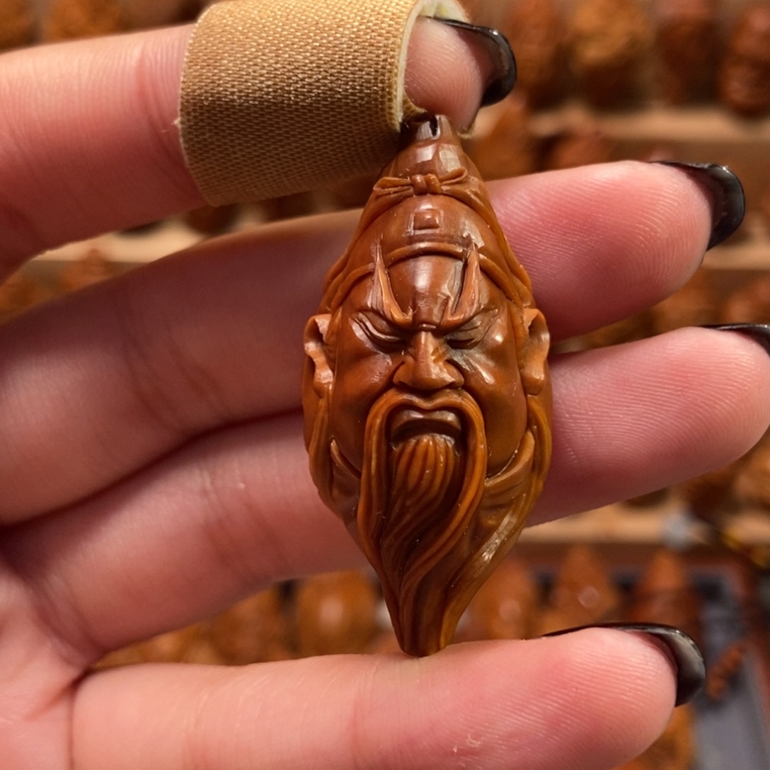 橄榄核手串/手链关公头。瑶