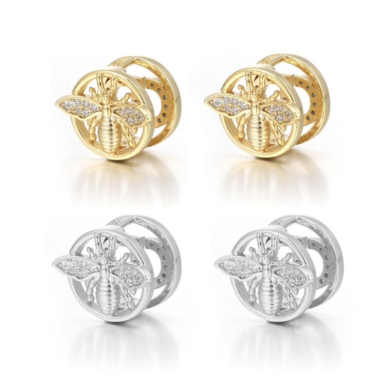 铜合金耳饰 小蜜蜂耳钉3149