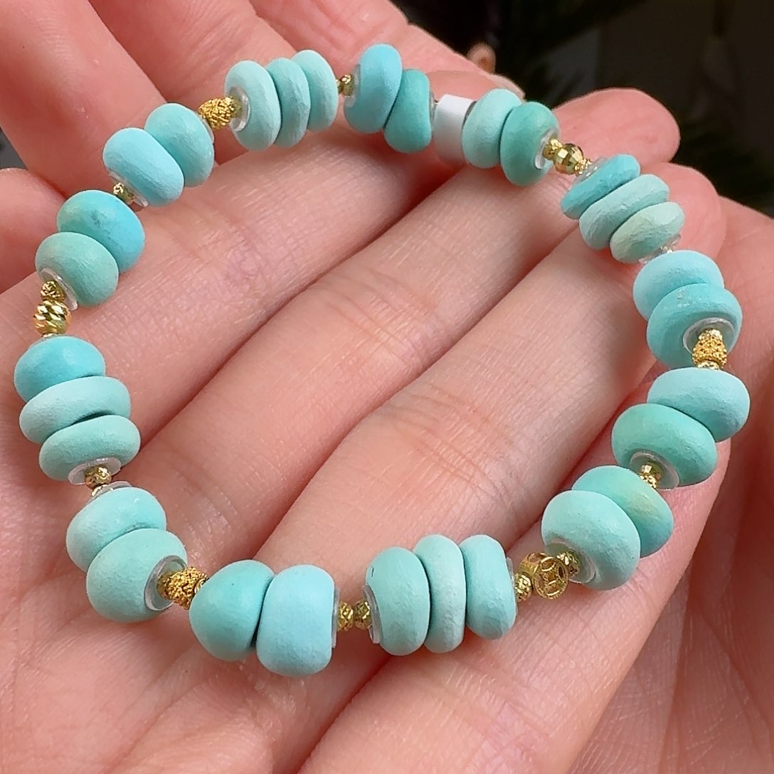 绿松石珠宝奇石18K金镶嵌