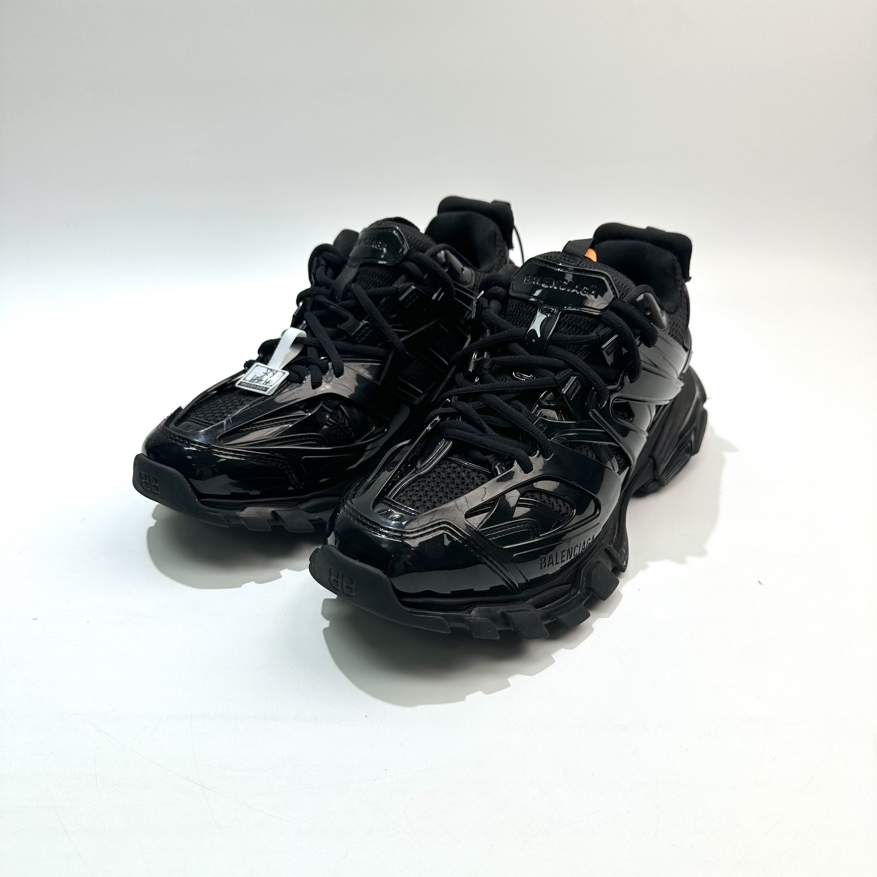 99新 Balenciaga/巴黎世家 44码 亮黑Track1.0老爹鞋 SY0382