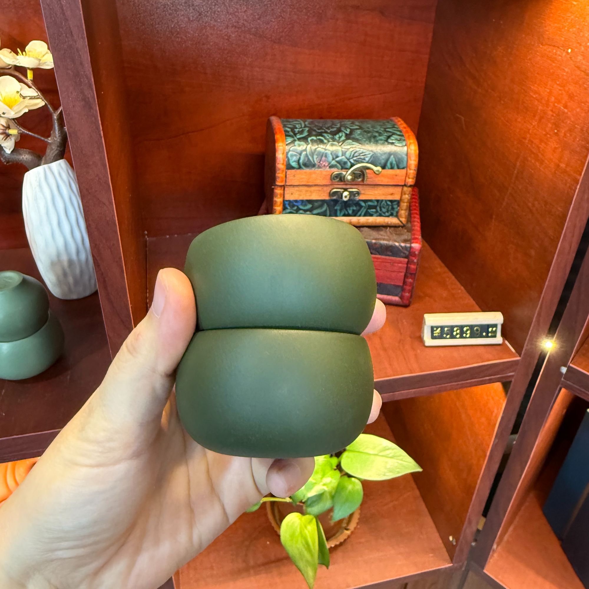 （大小姐专属）翡翠绿泥矮主人杯紫砂杯一对