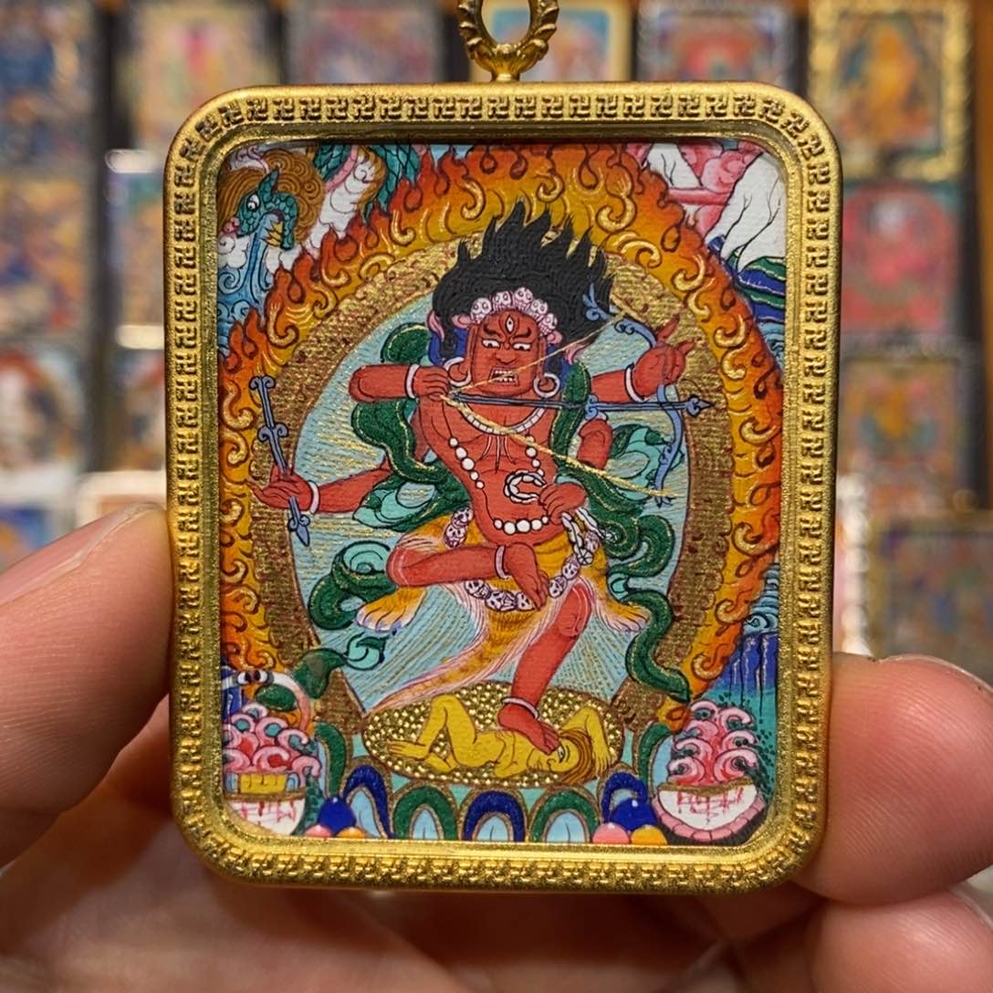 吊坠开播特惠纯手绘作明唐卡