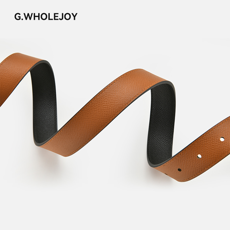新款情人节礼物2.8CM黑棕色双面两用女士腰带百搭简约复古商务