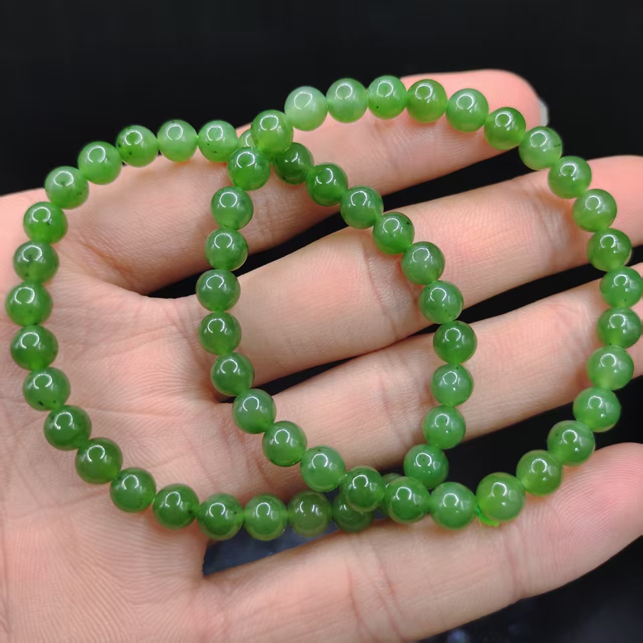 【龙龙严选】和田玉单圈手串H24【多样性发其一】约6mm