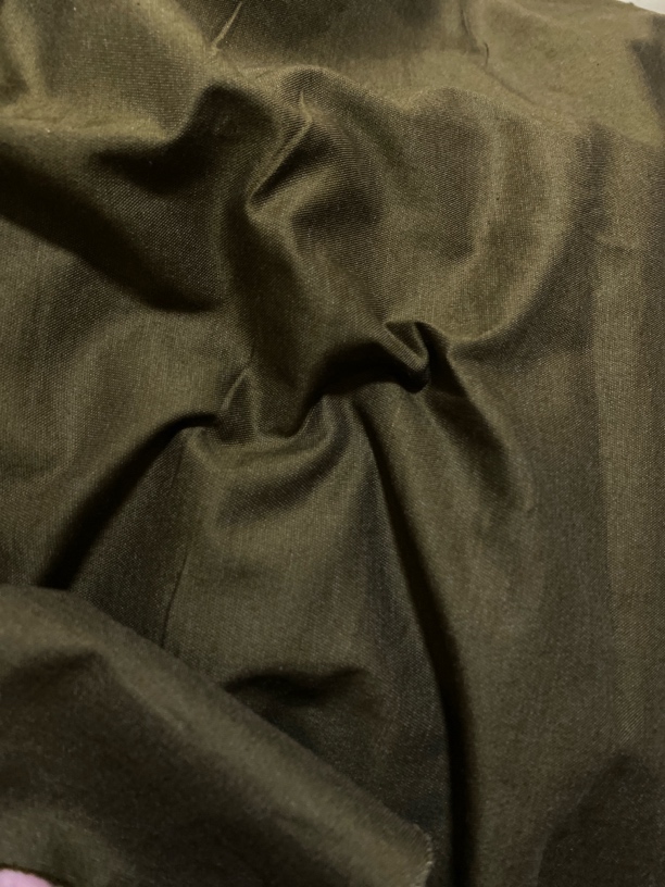 夏季短袖复古咖啡色单面微绒面牛仔圆领阔腿裤纯色长袖衬衫3米价