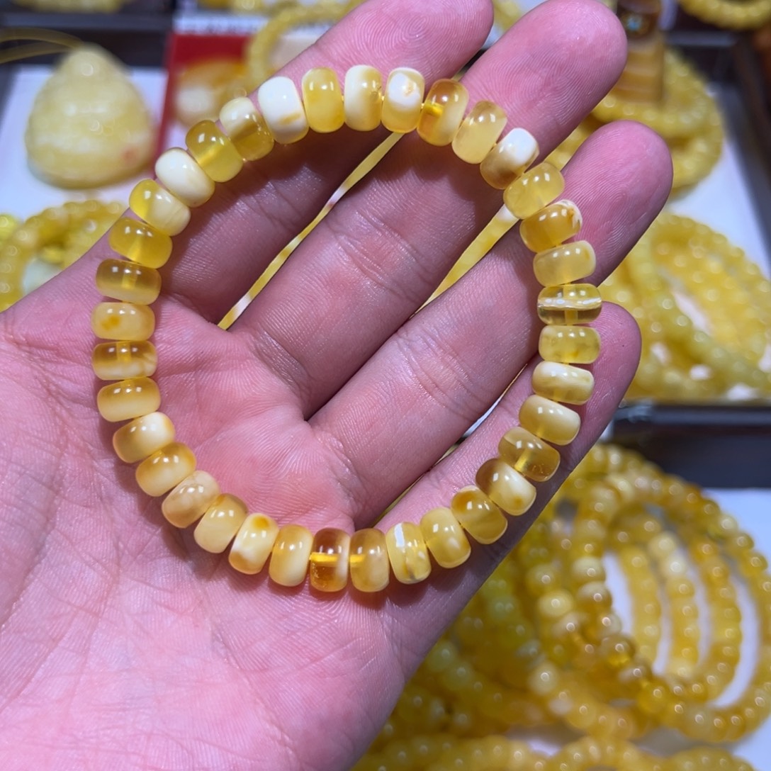 裸石蜜蜡未镶嵌手串 9.2mm