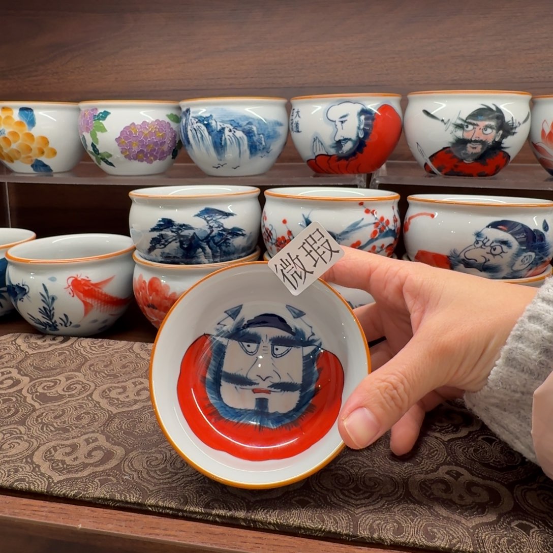 微瑕釉下彩纯手绘