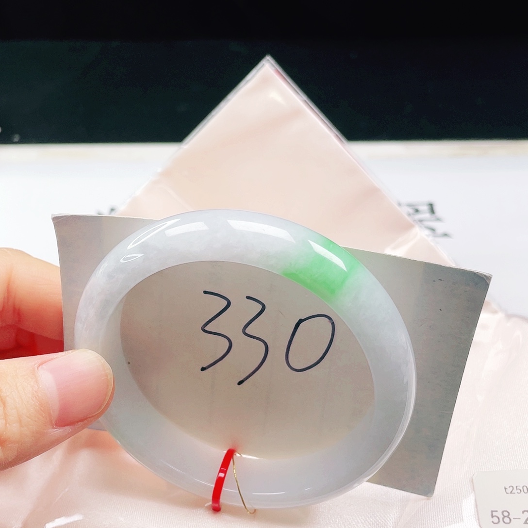 翡翠未镶嵌手镯58圈口