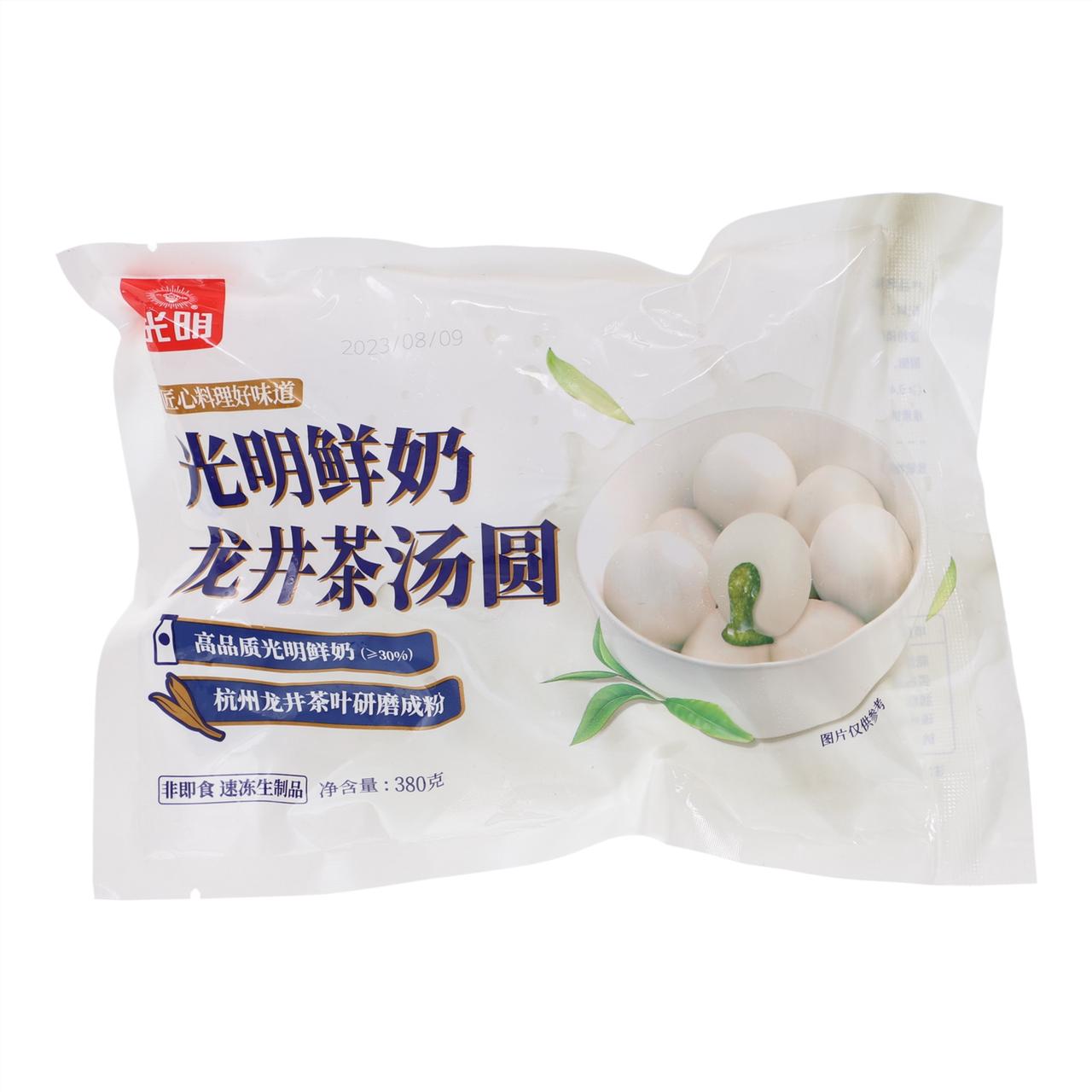 光明牌鲜奶龙井茶汤圆380g 龙井茶味