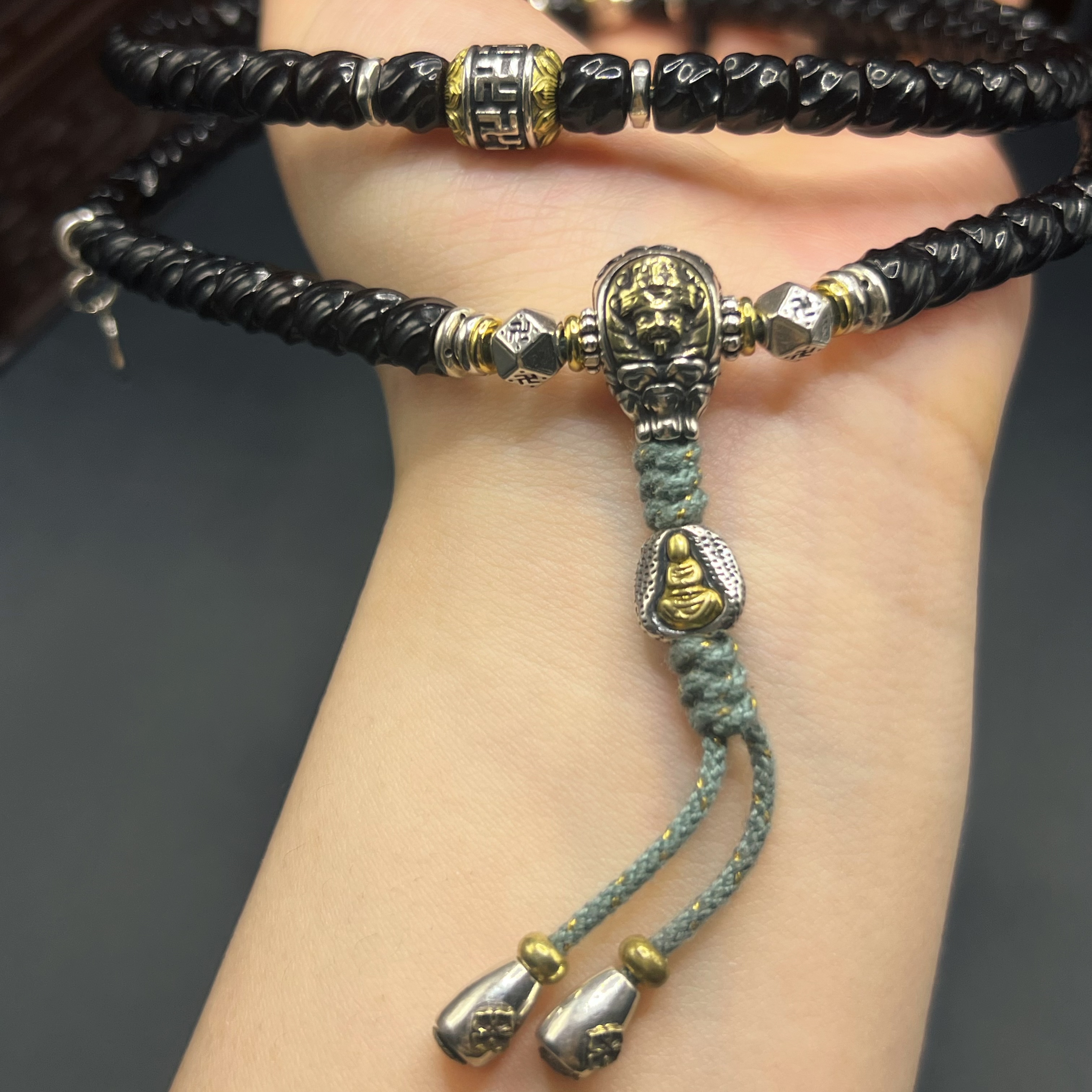 925银银制品 S925银 原创 螺旋椰蒂搭配凯旋腰珠满配108脖挂 卡7