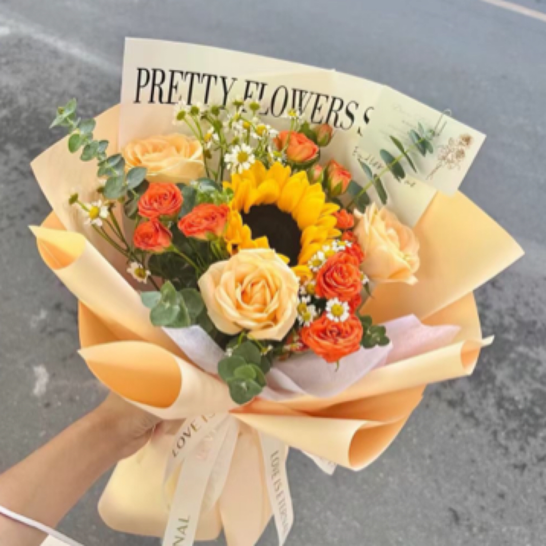 向日葵成人礼高考季花束