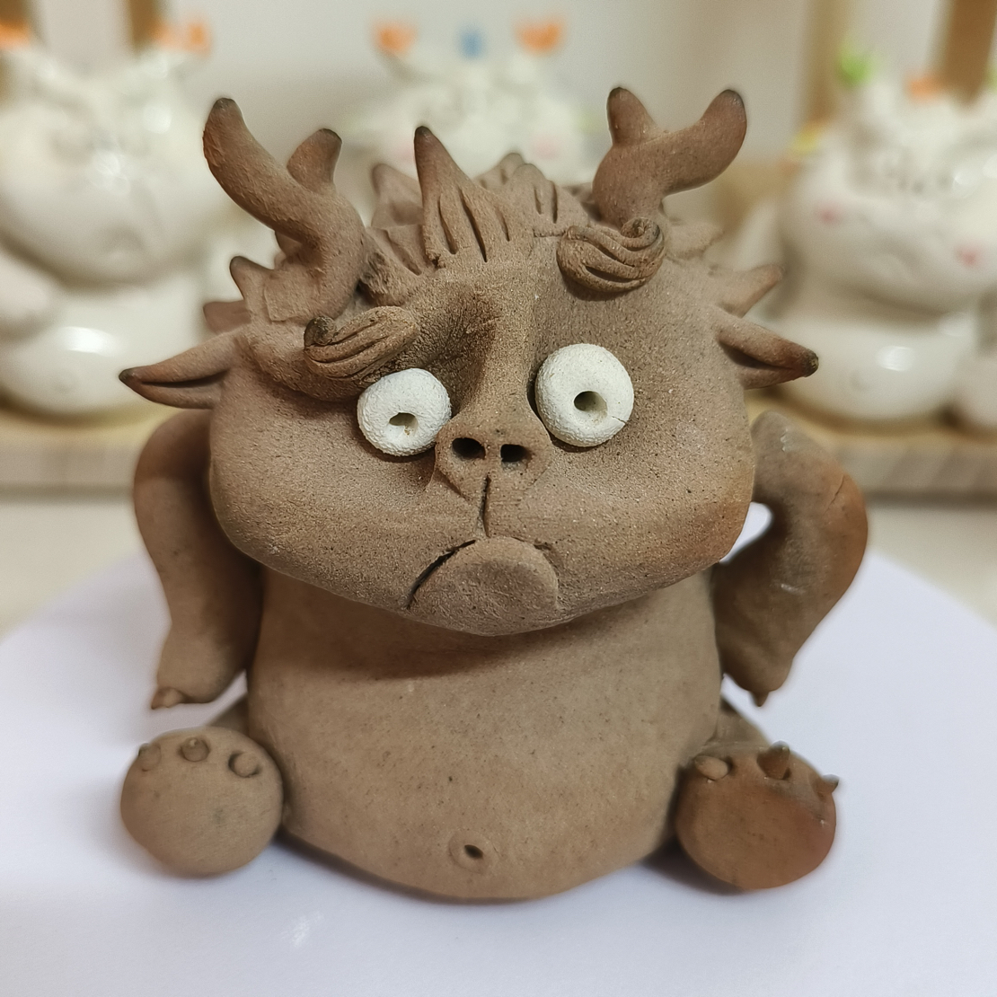 微瑕陶瓷摆件 纯手工制作