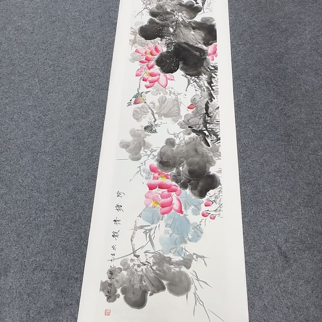 国画138*35纯手绘于往之