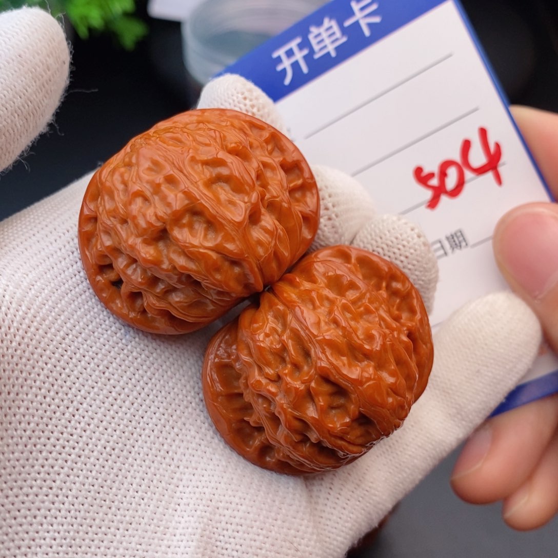文玩核桃把件40磨盘504