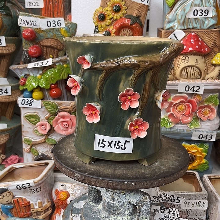 粗陶材质多肉花盆