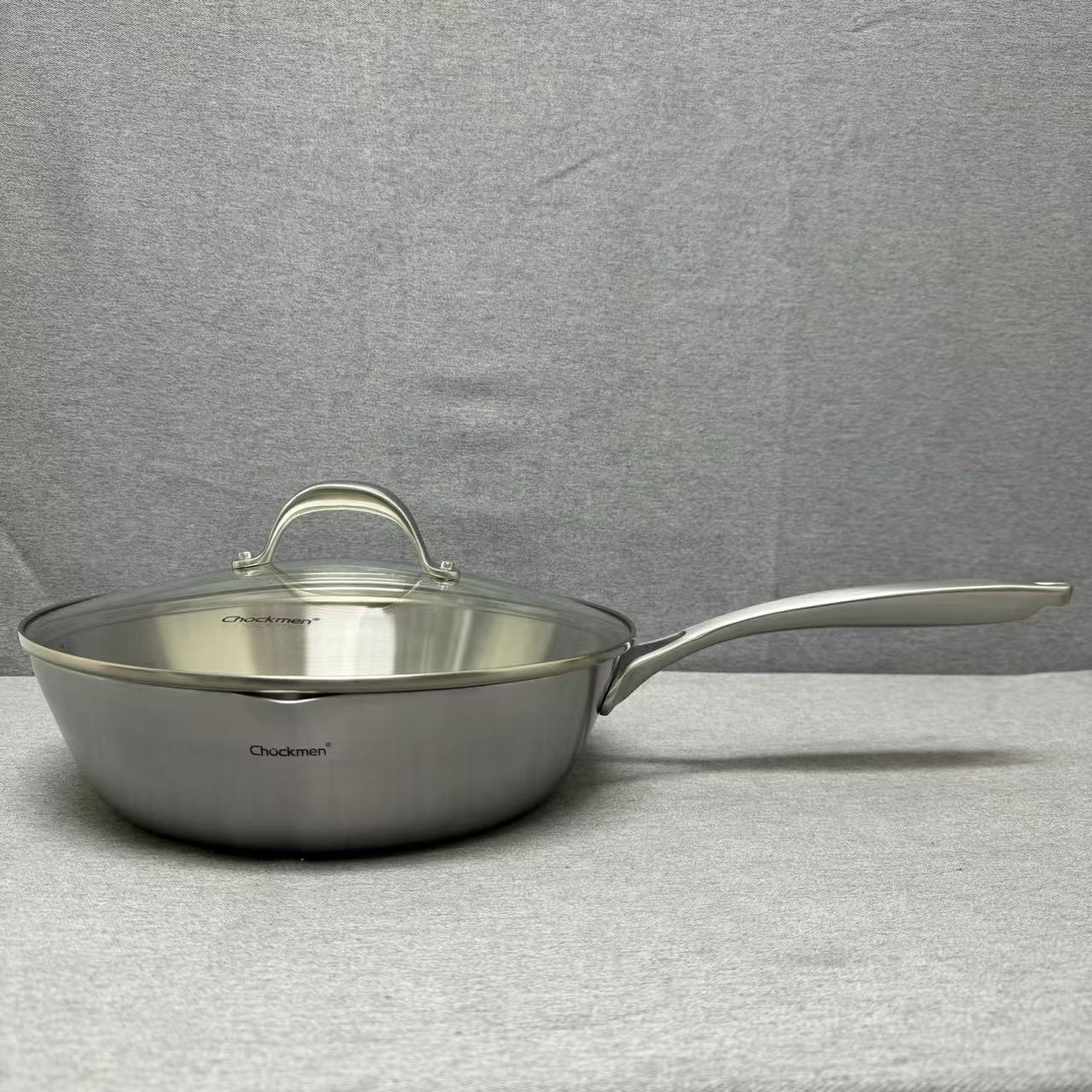 1-028 Chockmen 致远系列单柄多用锅 28*7.5CM 带盖重约2.16KG