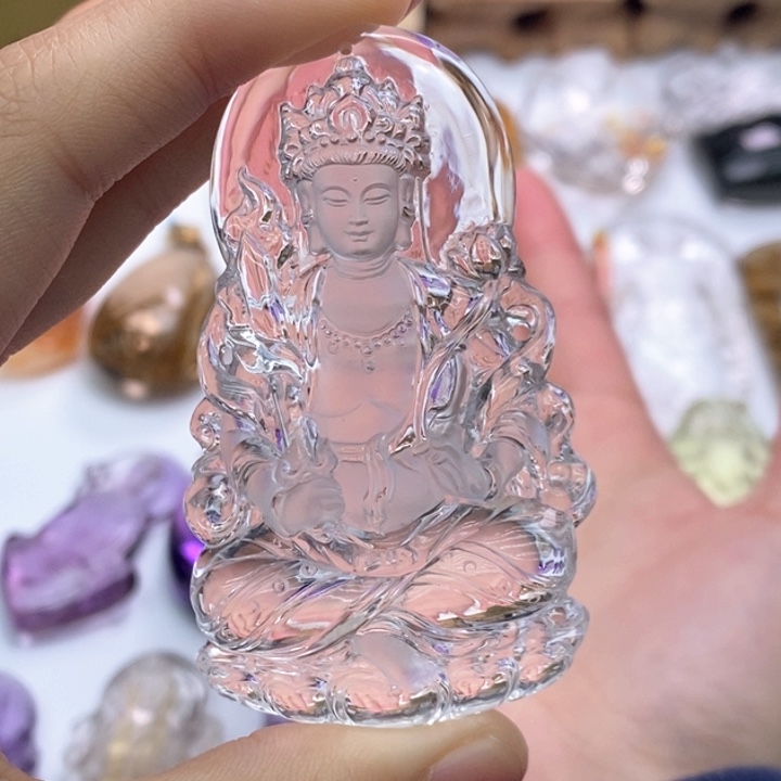 水晶颈饰未镶嵌红***行定制