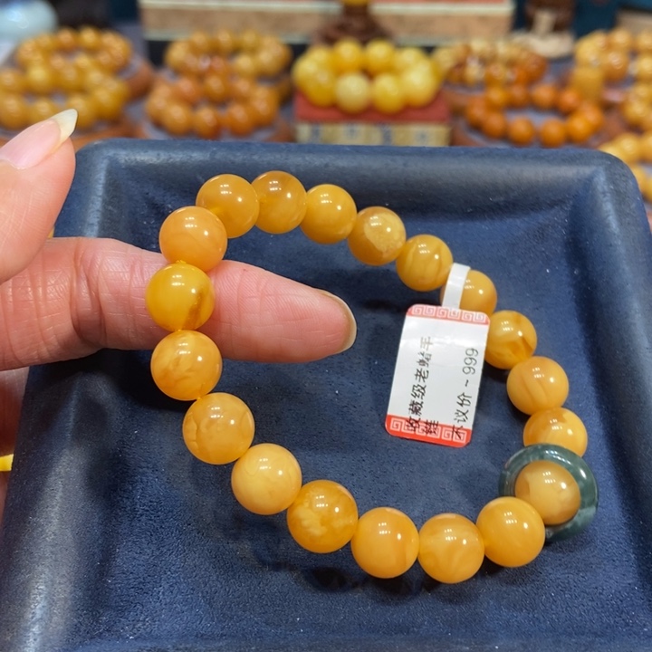 未镶嵌琥珀手链蜜蜡
