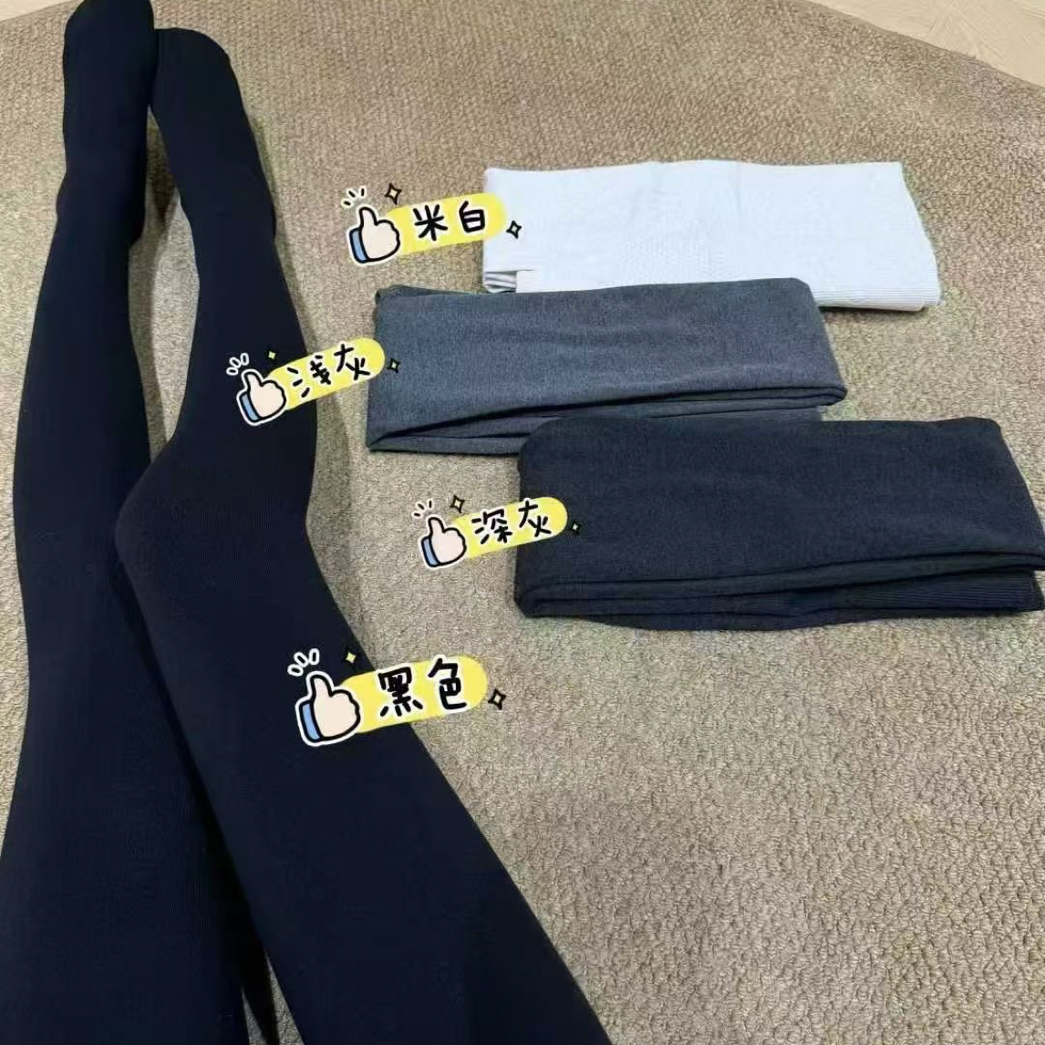 羊绒自发热抗起球显瘦打底袜格雷系厚黑系秋冬保暖连裤袜