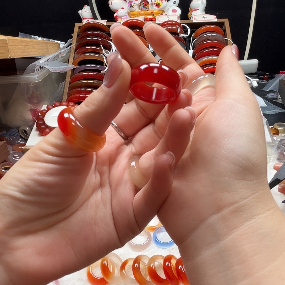 用***4玛瑙/玉髓未镶嵌戒指