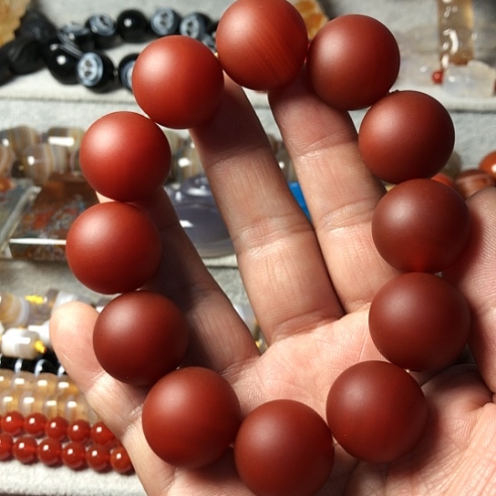 玛瑙/玉髓手串未镶嵌快***6