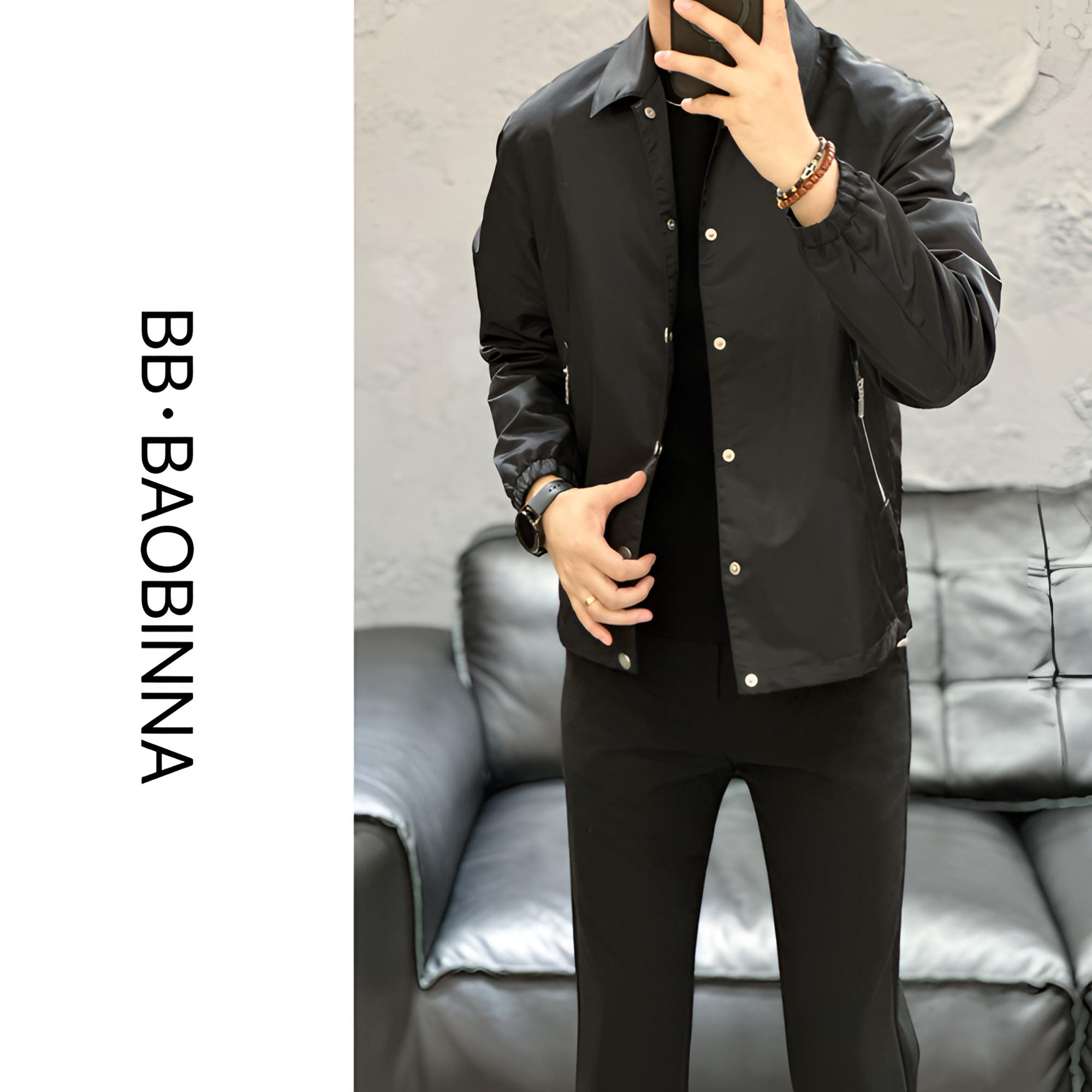小野男装 |秋季新款高品质百搭休闲翻领夹克878221