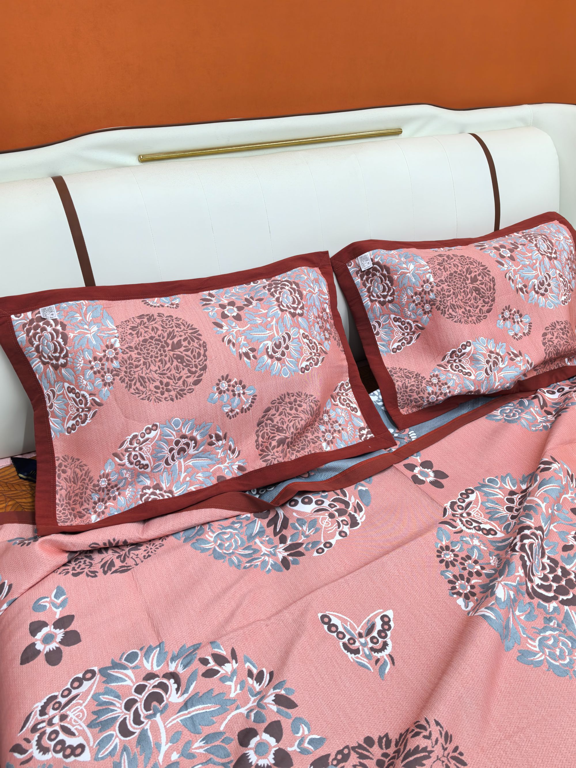 【青花瓷粉枕巾】棉枕巾全棉透气成人印花柔软时尚枕巾