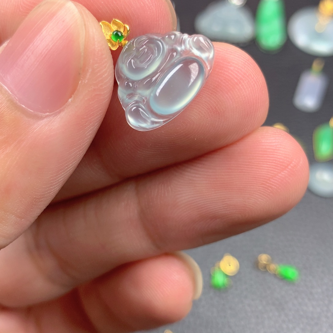 【闪购商品】翡翠18K金镶嵌颈饰翡翠