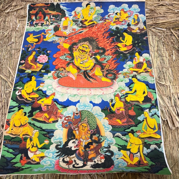 高端精品财宝天王绘画类唐卡AA66