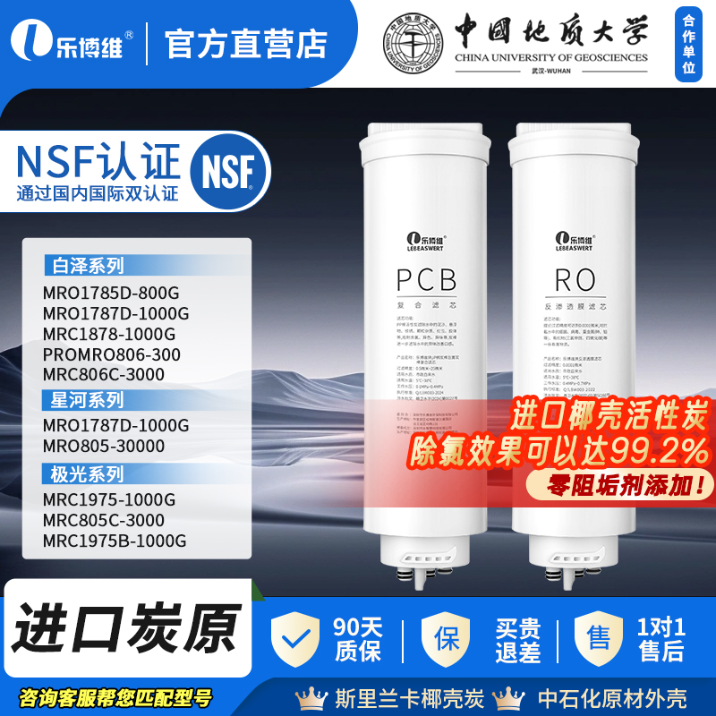 乐博维适配美的白泽星河净水器滤芯1000GRO麒麟J600S澎湃T800PCB