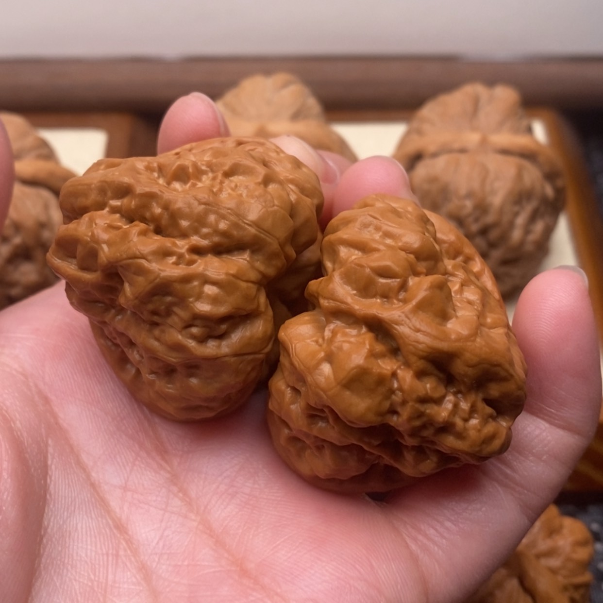 【闪购商品】把件文玩核桃三角蛙边41左右