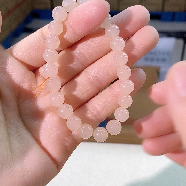 石英质玉手链合金藕粉3条