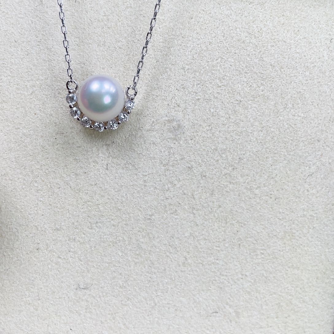 海水珍珠颈饰银S925镶嵌