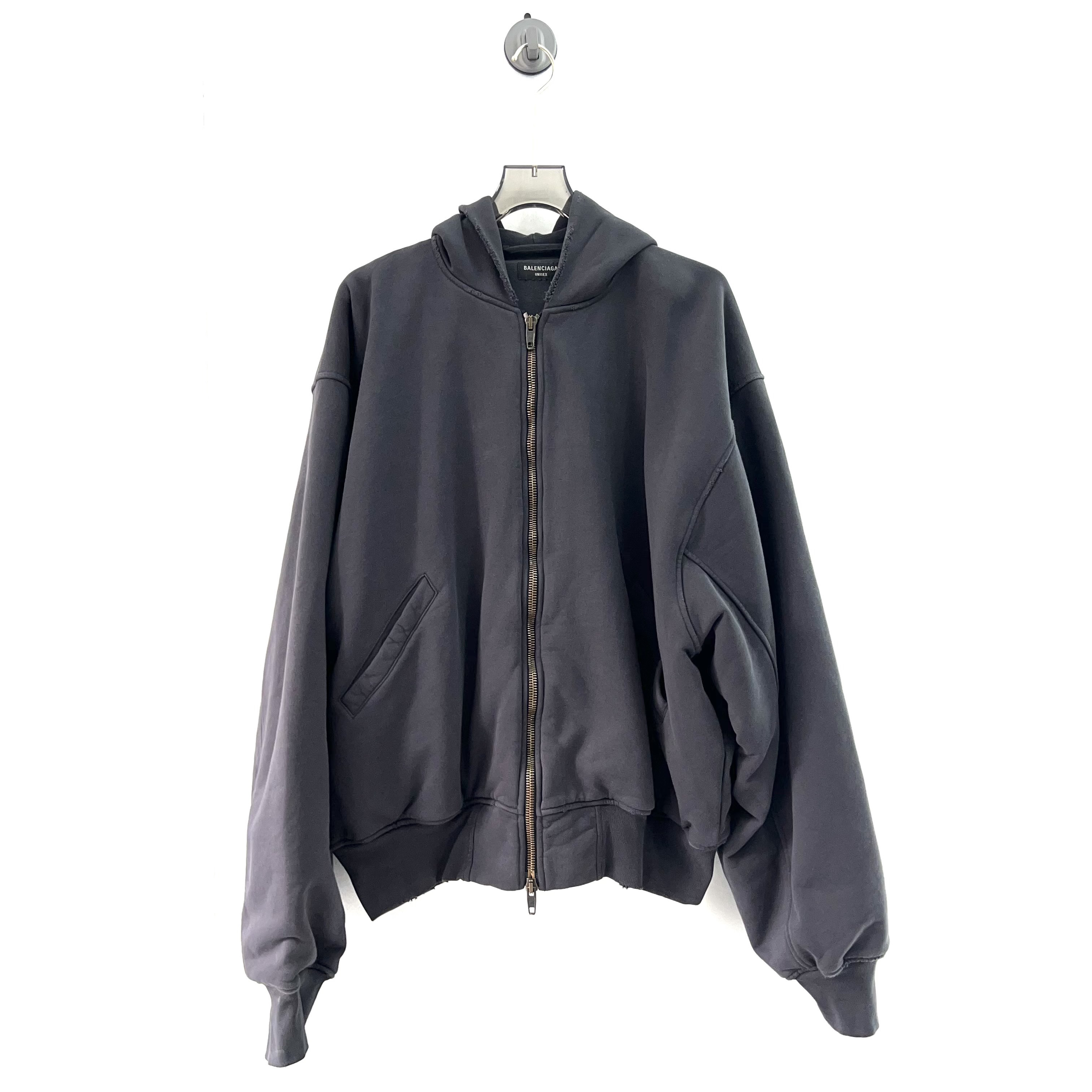 未使用 Balenciaga/巴黎世家 24Fw反转字母拉链帽衫/S码（北京）