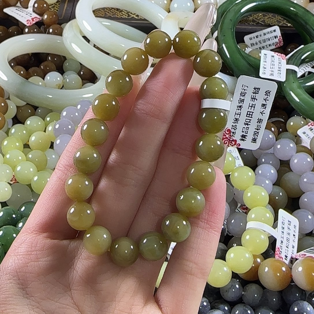 和田玉未镶嵌手链48